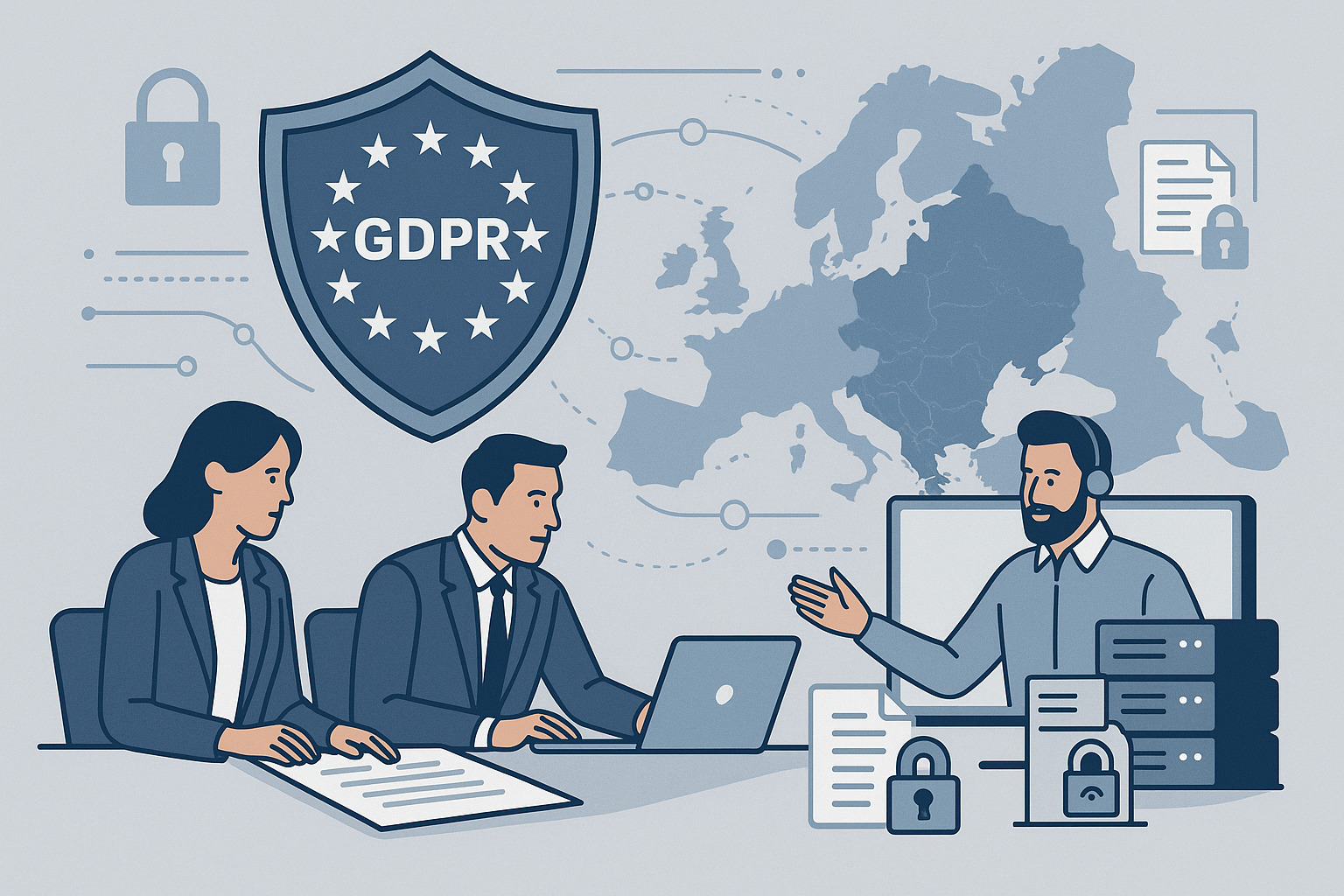 Featured image for article: Navigating GDPR & Beyond: Data Privacy in Outsourcing