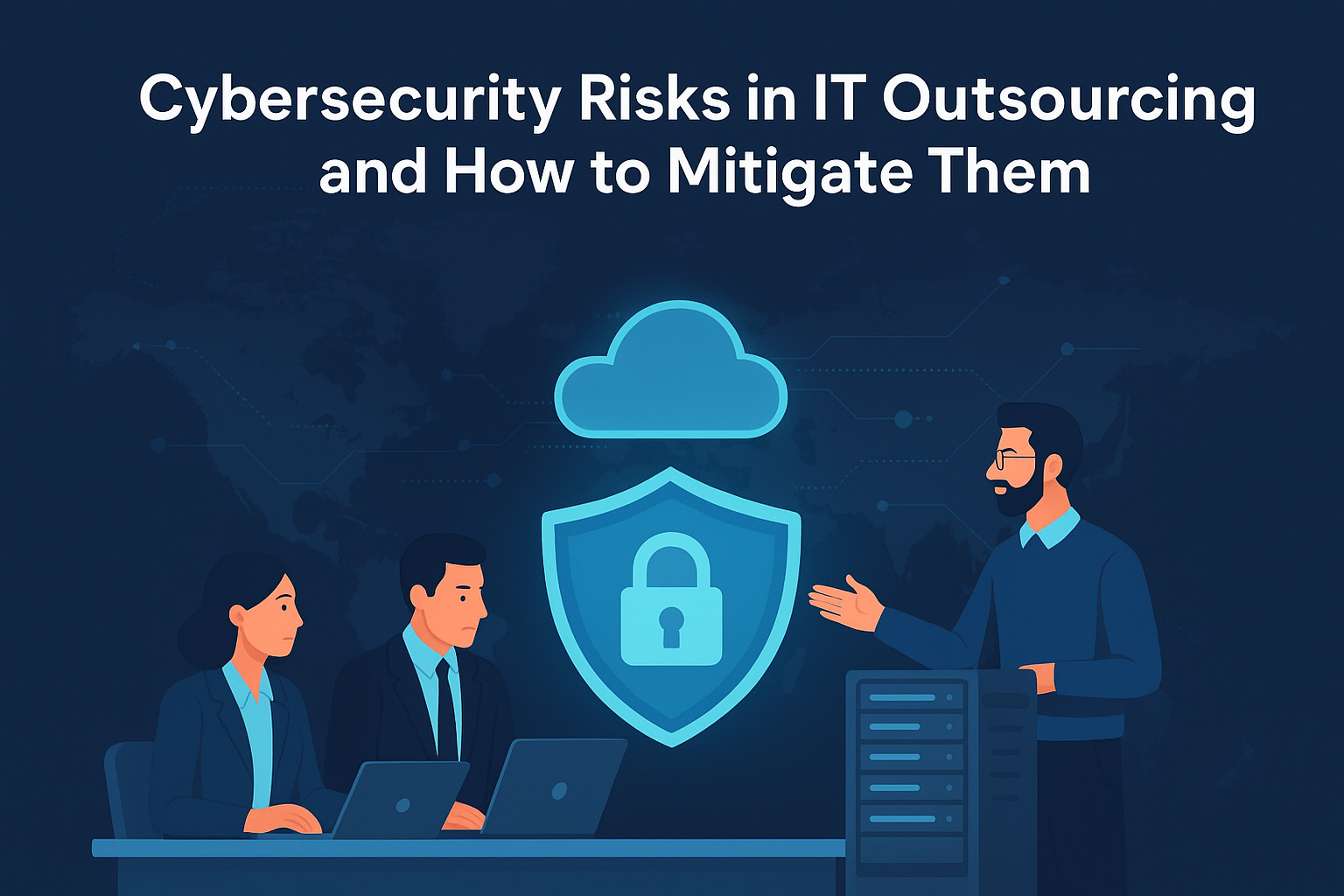 Featured image for article: Cybersicherheitsrisiken im Outsourcing und wie man sie mindert