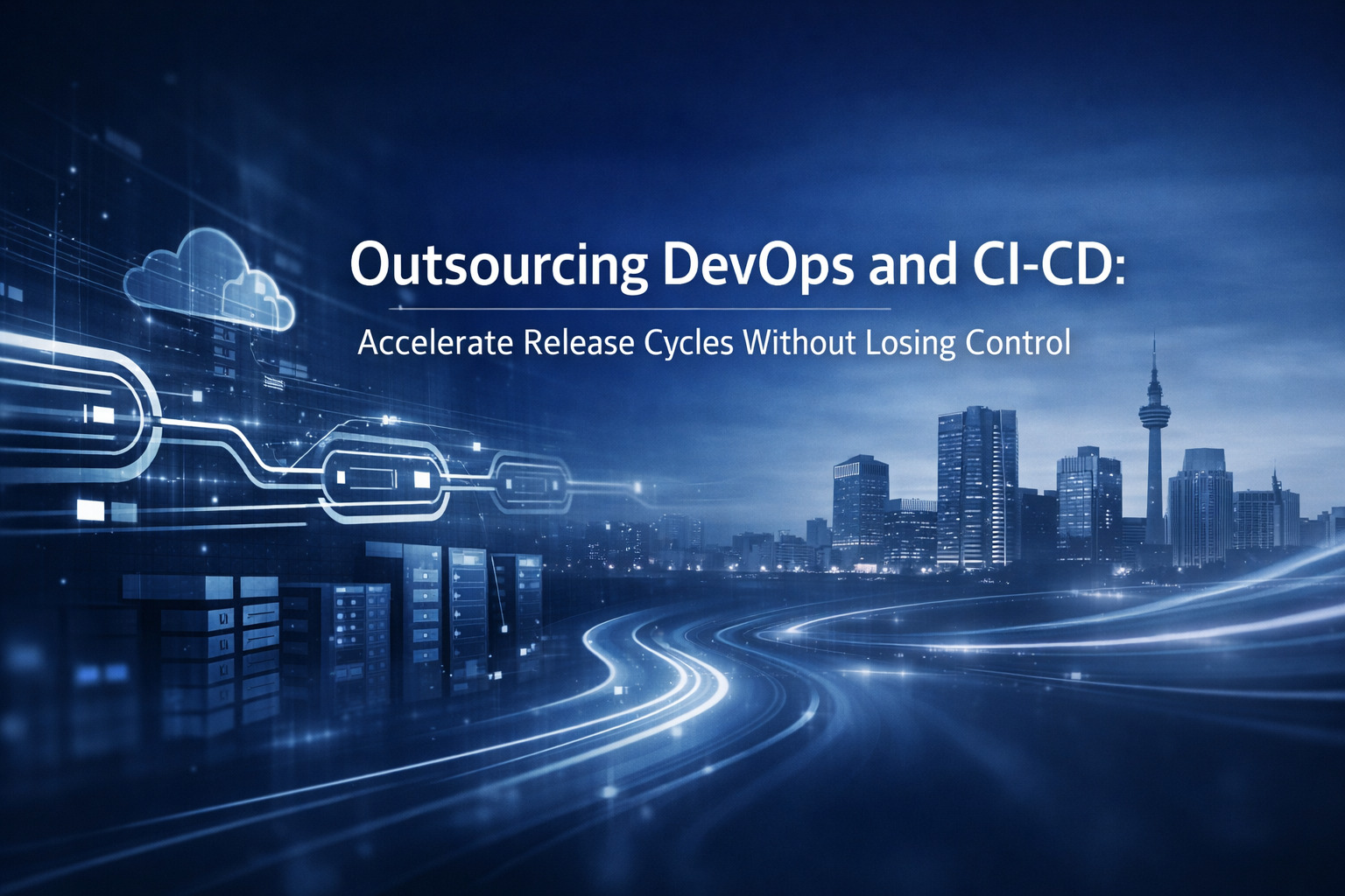 Featured image for article: Outsourcing von DevOps und CI-CD: Beschleunigen Sie Release-Zyklen, ohne die Kontrolle zu verlieren