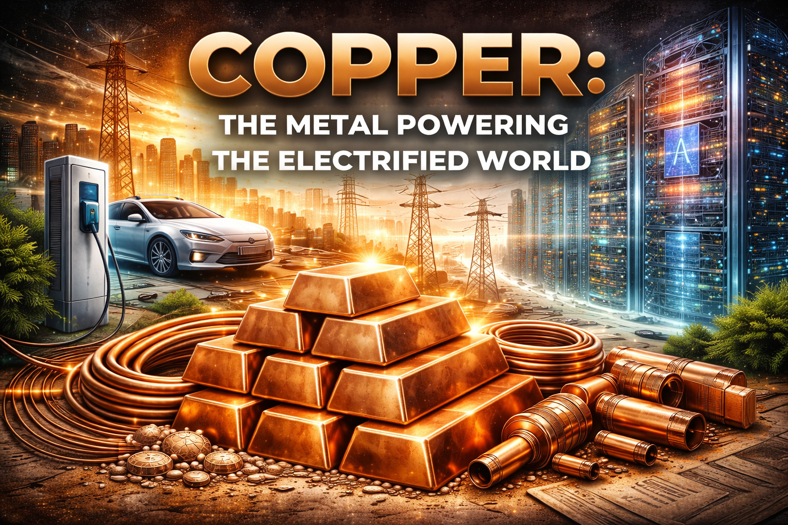 Featured image for article: Kupfer: Das Metall, das die elektrifizierte Welt antreibt