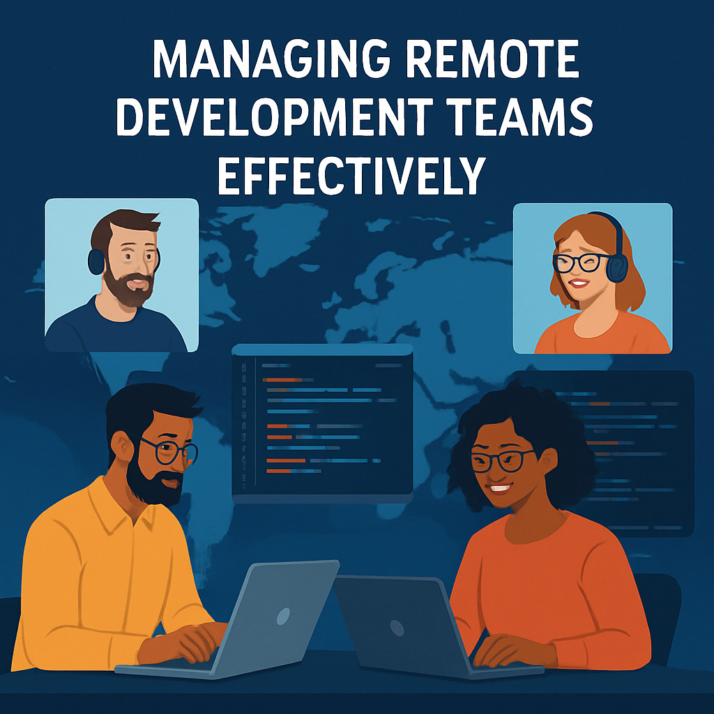Featured image for article: Managing Remote Development Teams Effectively in 2025